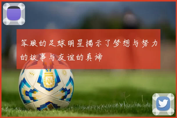 笨狼的足球明星揭示了梦想与努力的故事与友谊的真谛